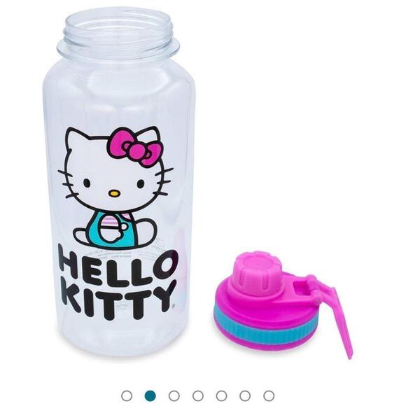 Hello Kitty Icons 32-Ounce Twist Spout Plastic Water Bottle Jug And Sticker Set - Picture 4 of 4